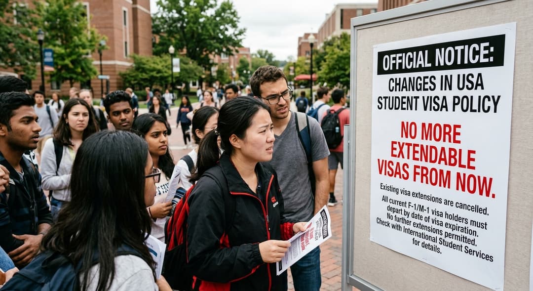 Changes in usa student visa. no more extendable visa from now